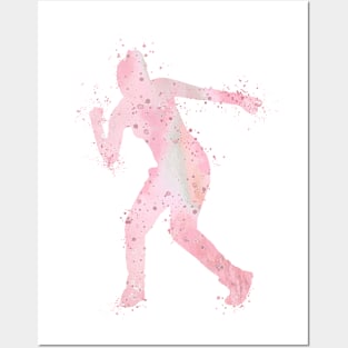 Girl Street Dancer Watercolor Silhouette Posters and Art